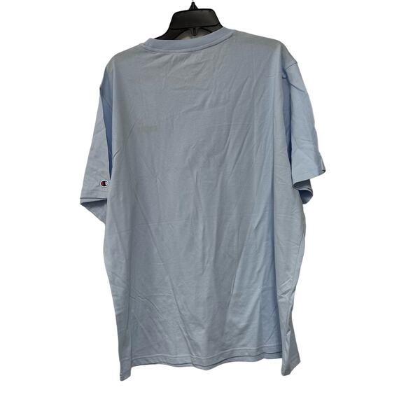 Champion S/S Classic Letter Logo Crewneck T-Shirt Blue Trance Size XXL New - Picture 2 of 4